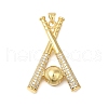 Rack Plating Brass Micro Pave Cubic Zirconia Pendants ZIRC-F142-32C-G-1