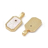 Rack Plating Brass Micro Pave Cubic Zirconia Pendants KK-U032-90G-08-2