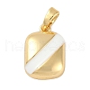 Brass Enamel Pendants KK-P283-28B-G-1