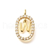 Brass Micro Pave Cubic Zirconia Pendants ZIRC-P123-01G-W01-1