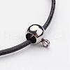 Cowhide Leather Cord Bracelets BJEW-JB02521-2