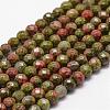 Natural Unakite Beads Strands G-D840-45-4mm-1