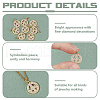 BENECREAT Brass Micro Pave Clear Cubic Zirconia Pendants KK-BC0013-89-4