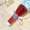 Brass Wax Seal Stamps with Rosewood Handle AJEW-WH0412-0210-5