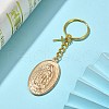Oval with Virgin Mary Alloy Keychain KEYC-JKC00722-2