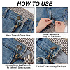 50 Pcs 2 Colors Iron Zipper Holder Upper HJEW-HY00001-5