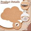 Cloud Wall Mounted Brooch Jewelry Display Cork Tray AJEW-WH0433-01H-4