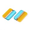 Transparent Resin & Wood Pendants RESI-T057-75-2