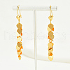 Elegant Heart Tassel Brass Hoop Earrings DN7586-4