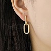 925 Sterling Silver Oval Hoop Earrings QX2219-1-1