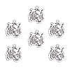 Tibetan Style Alloy Tiger Head Pendants TIBEP-PH0004-85-1