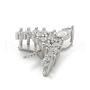 925 Sterling Silver Pave Clear Cubic Zirconia Crown Pendant Bails STER-P068-04P-2