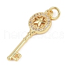 Brass Micro Pave Clear Cubic Zirconia Pendants KK-L231-12G-01-2