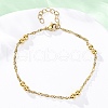 304 Stainless Steel Rope Chain Bracelets for Women BJEW-C094-03G-1
