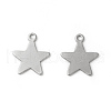 Tarnish Resistant 201 Stainless Steel Pendants STAS-F192-040P-2