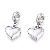 Non-Tarnish 304 Stainless Steel European Dangle Charms X-STAS-F243-39P-1