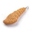 Synthetic Lava Rock Pendants G-P409-C05-2