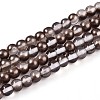 Baking Painted Transparent Glass Beads Strands DGLA-N011-4mm-09-1