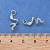 925 Sterling Silver Micro Pave Clear Cubic Zirconia Snake Pendants STER-D302-06S-3