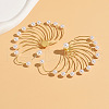 Alloy Imitation Pearl Stud Earrings FS-WG5D096-01-4