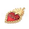304 Stainless Steel Enamel Pendants STAS-D362-01G-06-2