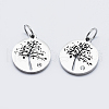 316 Surgical Stainless Steel Micro Pave Clear Cubic Zirconia Charms STAS-YW0002-19-1