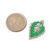 Seed Beads Beaded Charms PALLOY-MZ00285-01-2