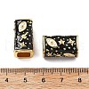 Brass Micro Pave Clear Cubic Zirconia European Beads KK-Z114-15G-A-4