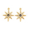 Brass Micro Pave Clear Cubic Zirconia Pendants KK-U017-10F-G-1