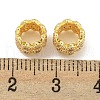 Rack Plating Brass Micro Pave Clear Cubic Zirconia European Beads KK-L215-321G-2