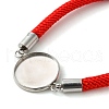 Milan Cord & 304 Stainless Steel Bracelets Making MAK-H004-02G-P02-2