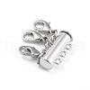 Alloy Magnetic Slide Lock Clasps PALLOY-YW0001-17P-1