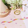 CHGCRAFT 560Pcs 7 Colors Transparent Acrylic Linking Rings MACR-CA0001-42-6