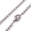 Moon with Trinity Knot 304 Stainless Steel Enamel Pendant Necklaces for Men Women NJEW-G087-10P-4