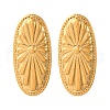 Oval 304 Stainless Steel Stud Earrings EJEW-Z109-01G-4