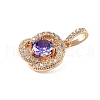 Brass Micro Pave Cubic Zirconia Pendants KK-E795-16KCG-2