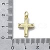 Brass Micro Pave Clear Cubic Zirconia Pendants KK-V010-10G-02-3