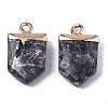 Natural Larvikite Pointed Pendants X-G-N326-34B-2