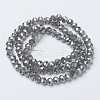 Electroplate Glass Beads Strands EGLA-A034-J4mm-Y01-2