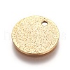 Ion Plating(IP) 304 Stainless Steel Textured Pendants X-STAS-I098-01-12mm-G-2