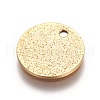 Ion Plating(IP) 304 Stainless Steel Textured Pendants X-STAS-I098-01-12mm-G-2