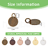 SUPERFINDINGS 120Pcs 6 Colors Tibetan Style Brass Stamping Blank Tag Charms FIND-FH0009-57-2