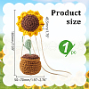 Crochet Sunflower Hanging Ornament AJEW-WH0475-35-2