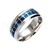 Bling Stainless Steel Cross Finger Ring for Easter EAER-PW0001-175H-1