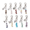 Natural & Synthetic Gemstone Chip Beaded Pendant Decorations HJEW-JM03265-2