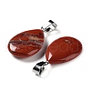 Teardrop Natural Red Jasper Pendants G-Q368-27-2