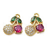 Brass Micro Pave Cubic Zirconia Pendants KK-P290-02B-G01-1