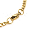 304 Stainlessa Steel Curb Chain Pendant Necklaces NJEW-H034-08G-3