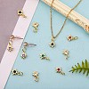 16Pcs 8 Colors Brass Micro Pave Cubic Zirconia Pendants KK-SZ0003-92-6