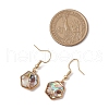 Natural Paua Shell Dangle Earrings EJEW-JE06274-01-3